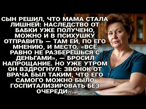 Видео: СЫН РЕШИЛ, ЧТО МАМА СТАЛА ЛИШНЕЙ... ИСТОРИИ ИЗ ЖИЗНИ!