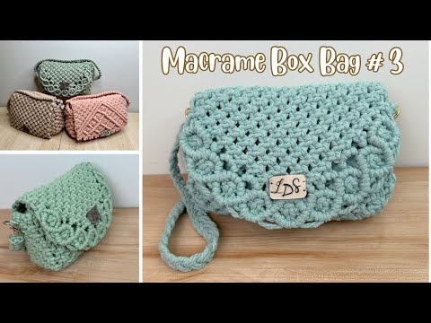 Видео: Макраме | Стиль бохо | Сумка-коробка № 3 | Сумка-кошелек | Простой мастер-класс