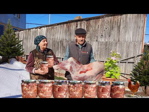 Видео: Как  Хранить  Мясо  Без  Холодильника!!!   Тушёнка из Говядины Без Автоклава #asmr