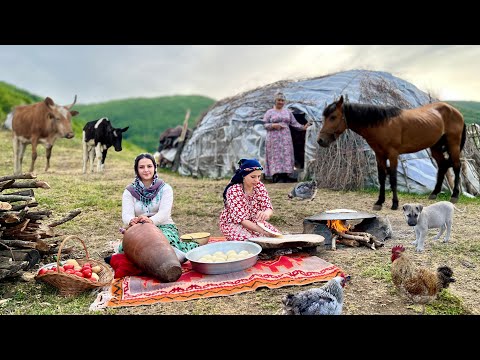 Видео: Изучение кочевого образа жизни Ирана: доение коров и приготовление масла на лугах