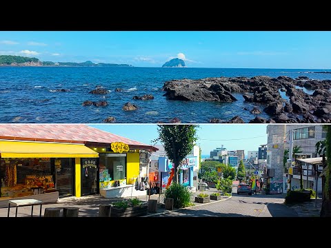 Видео: Прогулка по Чеджу Согвипо – Морской бриз, арт-улицы и водопад Чонбан