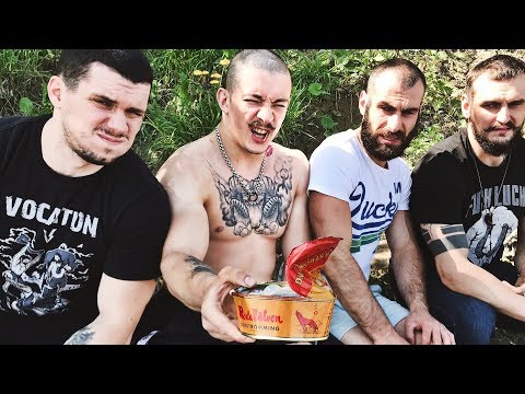 Видео: Пробуем квашеную селедку (сюрстремминг). Блуд, Гога, Медведь, Зевс