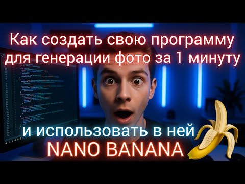 Видео: Как создать программу для генерации фото за 1 минуту и добавить туда Nano Banana.