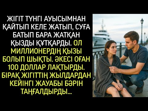 Видео: Түнгі ауысымнан қайтып келе жатқан жігіт жағалауда серуендеп, суға батып бара жатқан қызды көрді…