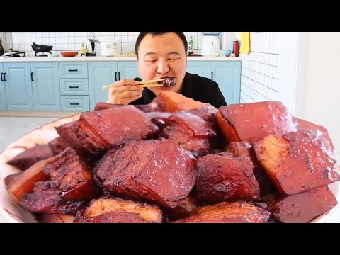 Видео: Любимый домашний тушеной свиной живот, толстый, но не жирный, отличный с рисом | Мукбанг