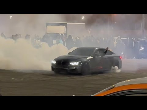 Видео: УДАРИЛИ BMW M4? Масштабная дрифт-сходка в Москве!