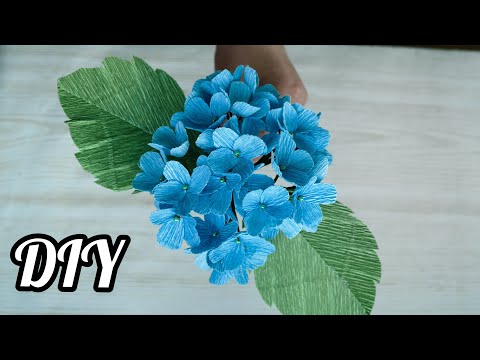 Видео: ГОРТЕНЗИЯ из гофрированной бумаги.