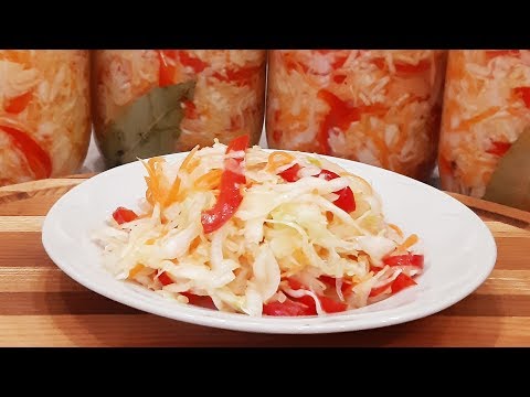 Видео: Очень вкусный и простой салат на зиму или консервированная маринованная капуста!