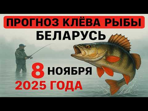 Видео: ПРОГНОЗ КЛЁВА в Беларуси на 8 ноября 2025 года: Бросай все и на рыбалку!