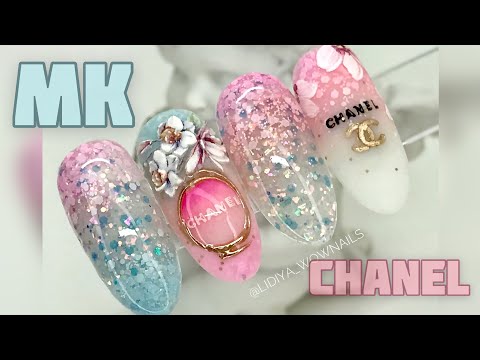 Видео: ВЕСЕННИЙ ДИЗАЙН НОГТЕЙ CHANEL 💣🔥 / Стемпинг  / Polygel / Хлопья