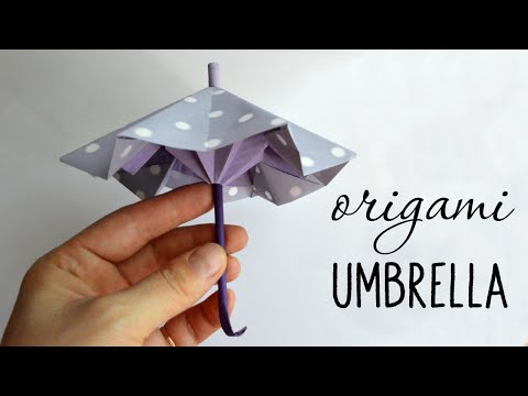 Видео: Как сделать зонтик оригами. Открывается и закрывается
