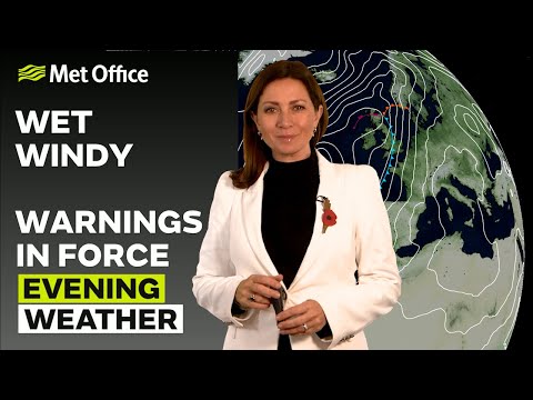 Видео: 11.11.2025 — Желтые предупреждения на западе — Вечерний прогноз погоды в Великобритании — Метеоро...