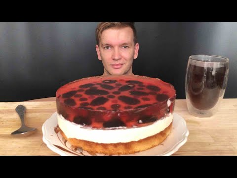 Видео: МУКБАНГ ТОРТ | 🎂Торт 3 КГ! с ежевикой🍇, голубикой🫐, творогом🍥, желе🍮 | Мой рацион питания, что я ем?