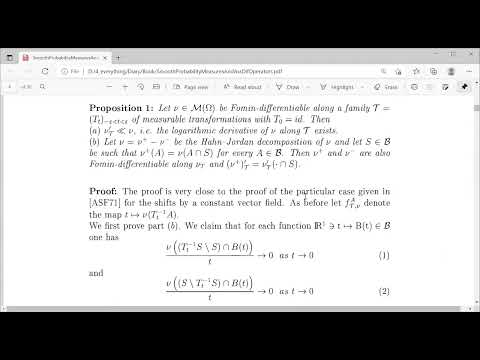 Видео: Лекция 6. О.Г.Смолянов, В.Ж.Сакбаев. Логарифмические производные меры, дифференцируемой по Фомину