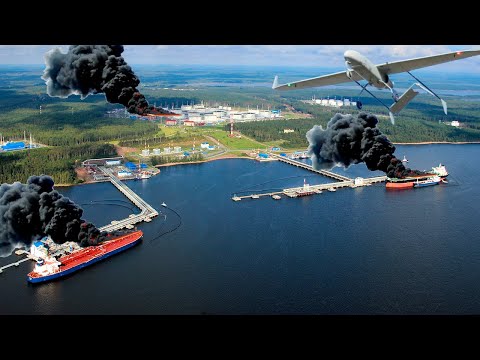 Видео: Порт Приморск встал: Образцово показательный погром остановил 35% нефтяного экспорта РФ!