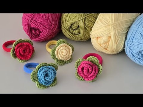 Видео: ✨ Сделай сам аксессуары для волос из крючка 🌹 Создай красивую резинку для волос с розой!