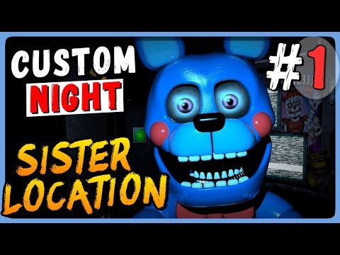 Видео: Five Nights at Freddy's: Sister Location ● Custom Night Прохождение #1