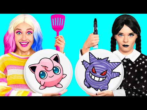 Видео: Крутой Арт-Челлендж: 3d-Ручка и Блинчики с Уэнсдей Аддамс от Fun Challenge