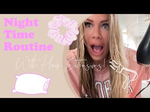 Видео: Мой вечерний ритуал с наращенными волосами! | JZ STYLES