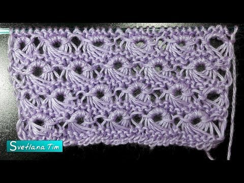 Видео: Узор спицами Морская Пена. Мастер класс # 671
