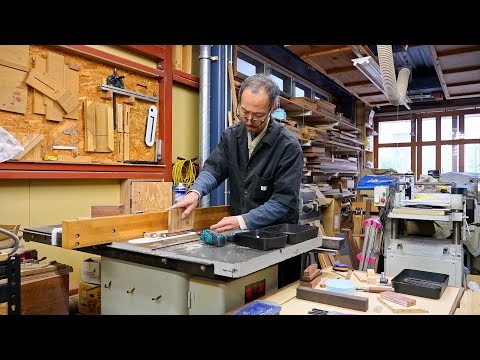 Видео: Красивая текстура дерева! Процесс изготовления деревянного ножа-резака!