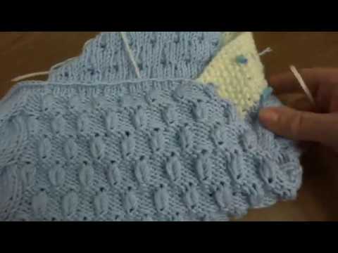 Видео: Конверт для новорожденного спицами. Продолжение.
