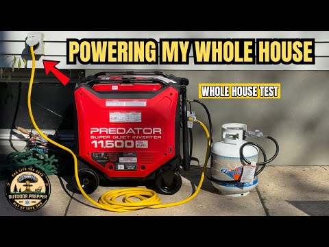Видео: Predator 11500w питает весь мой дом (переключатель и полное тестирование) — Honda стоит беспокоит...