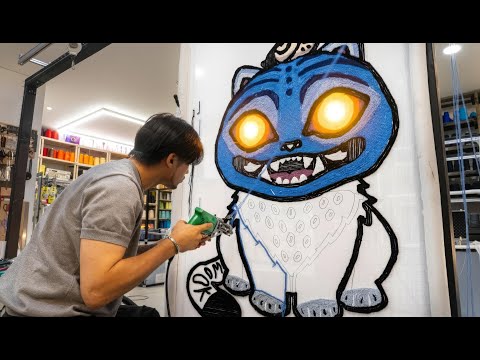 Видео: 2 700 RUB Дешёвый ковёр! Процесс изготовления корейского Netflix-анимационного ковра