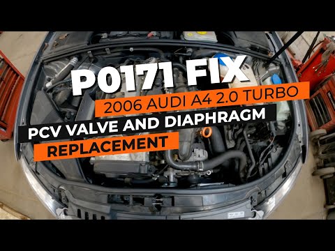 Видео: Замена клапана PCV и диафрагмы Audi A4 2006 года — проверьте код двигателя P0171