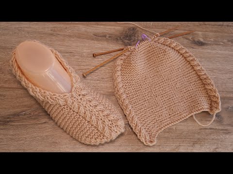 Видео: Следки «Гиацинт» спицами 🌺 Slippers «Giacint» knitting patterns