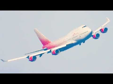 Видео: Боинг 747-400 Фантастический заход и посадка в Шереметьево
