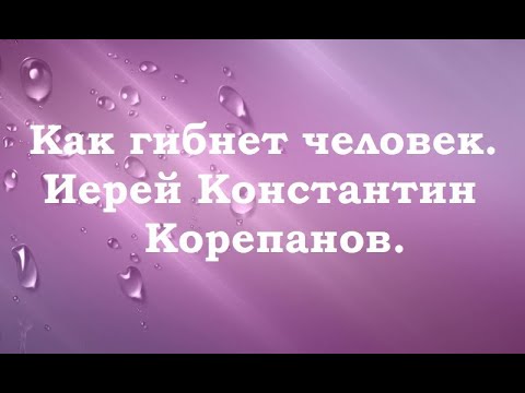 Видео: Как гибнет человек? Единственная причина. Иерей Константин Корепанов.