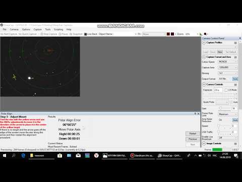 Видео: Установка полярной оси в SharpCap 2.9 polar align.