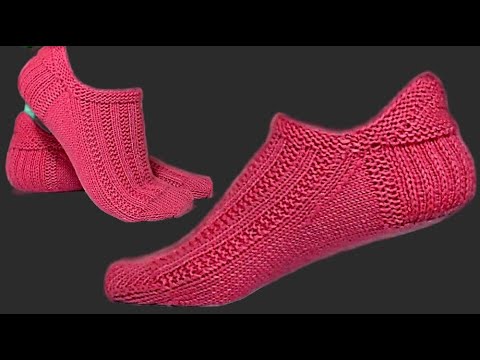 Видео: Короткие носочки спицами.#(2025.)
