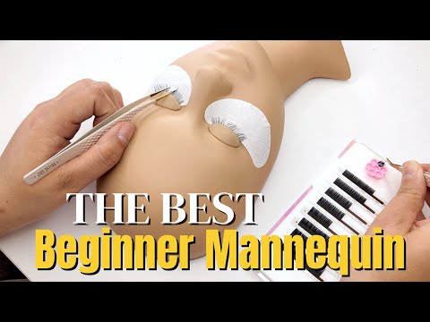 Видео: Лучшая манекен-головка для начинающих мастеров по наращиванию ресниц | Направление и размещение