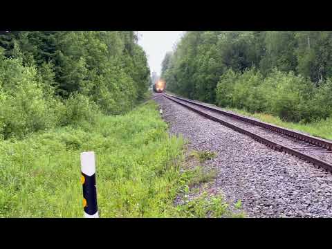 Видео: Тепловоз ТЭМ2-7495 на перегоне Ахтме-Рауди/ TEM2-7495 between Ahtme and Raudi stations