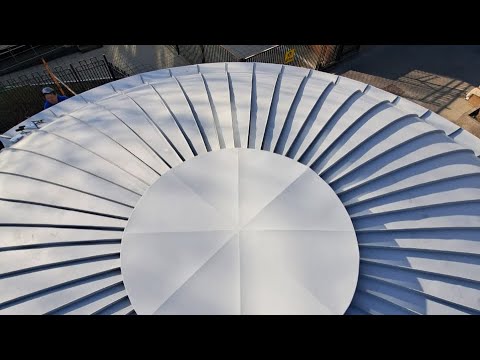 Видео: Фальцевая Кровля на купол.