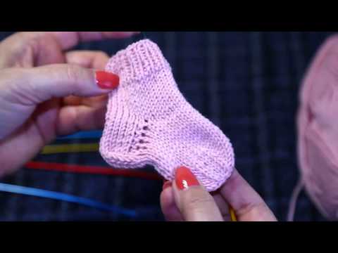 Видео: Уроки вязания. Носочек | Knitting lessons #клуб28петель