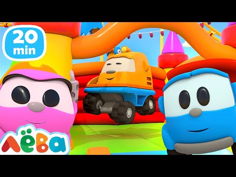 Видео: Мультфильмы для малышей | Лёва Грузовичок на батуте?  Мультики про машинки и грузовики