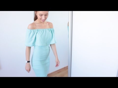 Видео: DIY Летнее платье с воланом | Summer off shoulder dress