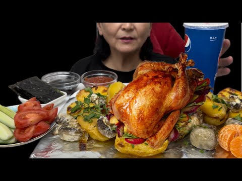 Видео: MUKBANG КУРИЦА 🍗 ГРИЛЬ В ДУХОВКЕ /WHOLE ROTISSERIE CHICKEN / не asmr MARA апа