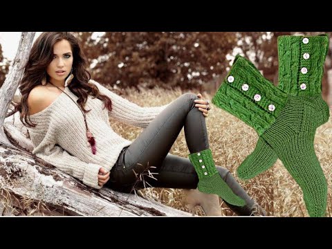 Видео: Вязаные носки спицами. #2025.