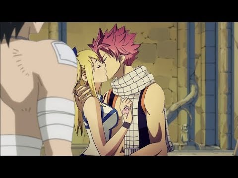 Видео: Хвост феи - Нацу, Грей и Люси - Он нежно целует тебя в губы