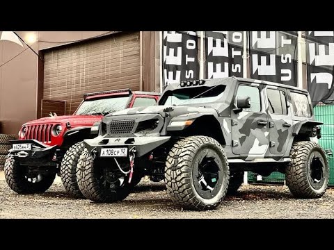 Видео: Wrangler сбил бетонный блок!  Колеса для Газ-63. Ram выхлоп. Willys и Юля. Будни 34.