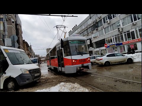 Видео: Трамвай 71-605РМ13 (Горизонт) маршрут 3 г. Саратов