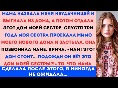 Видео: На семейном ужине мама выгнала меня из дома и отдала этот дом моей сестре. А я тогда…
