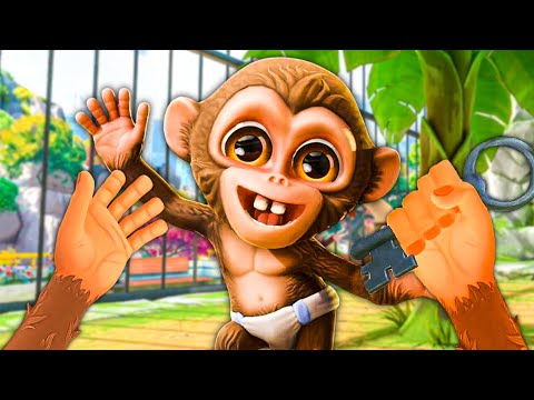 Видео: МЫ ОСВОБОДИЛИ МАЛЕНЬКУЮ ОБЕЗЬЯНКУ ИЗ КЛЕТКИ И ВОТ ЧТО ПОЛУЧИЛОСЬ... 🐵 в I Am Monkey VR