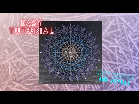 Видео: Майстер-клас стрінг арт | Оригінальний запис створення | DIY String art Light geometric abstraction