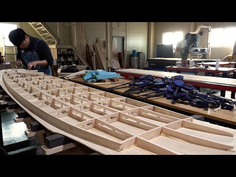 Видео: Процесс изготовления деревянной доски для серфинга корейским столяром.
