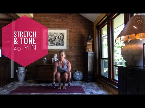 Видео: Растяжка и тонус || Утяжелители по желанию || 25 мин